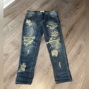 One Teaspoon Awesome Baggies Jeans, women’s, Ripped, Cropped, Size 28